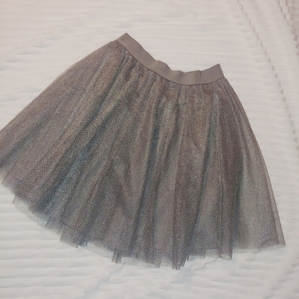 Lauren Conrad Silver Tulle Tutu Circle Skirt